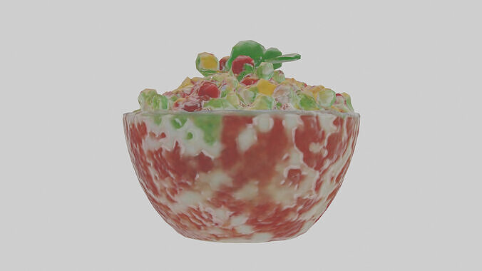 Ambrosia Salad Model Low-poly 3D model 2