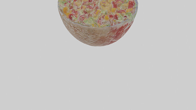 Ambrosia Salad Model Low-poly 3D model 6