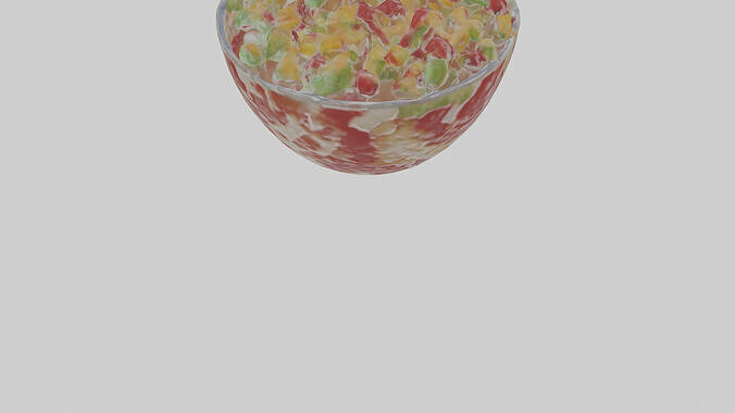 Ambrosia Salad Model Low-poly 3D model 5