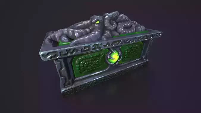 Ancient sarcophagus Low-poly 3D model