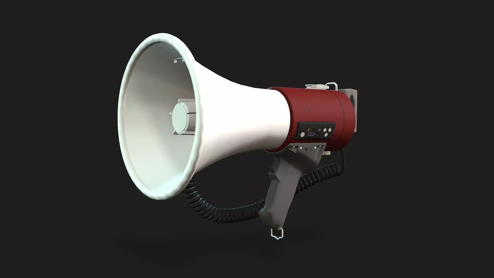 Megaphone 3D Model Low Poly Textured and Printable Free low-poly 3D model