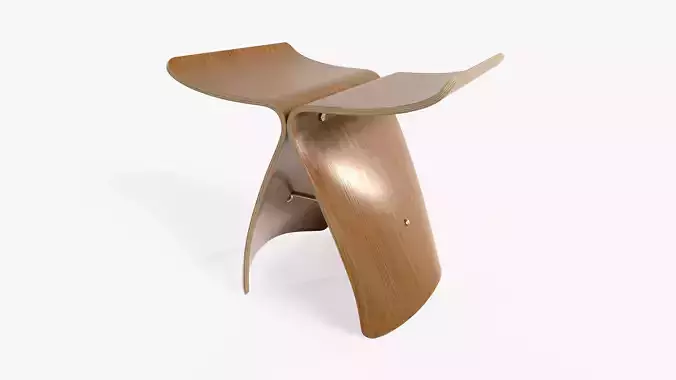Butterfly Stool Low-poly 3D model