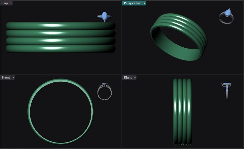 ring band 3D print model_2