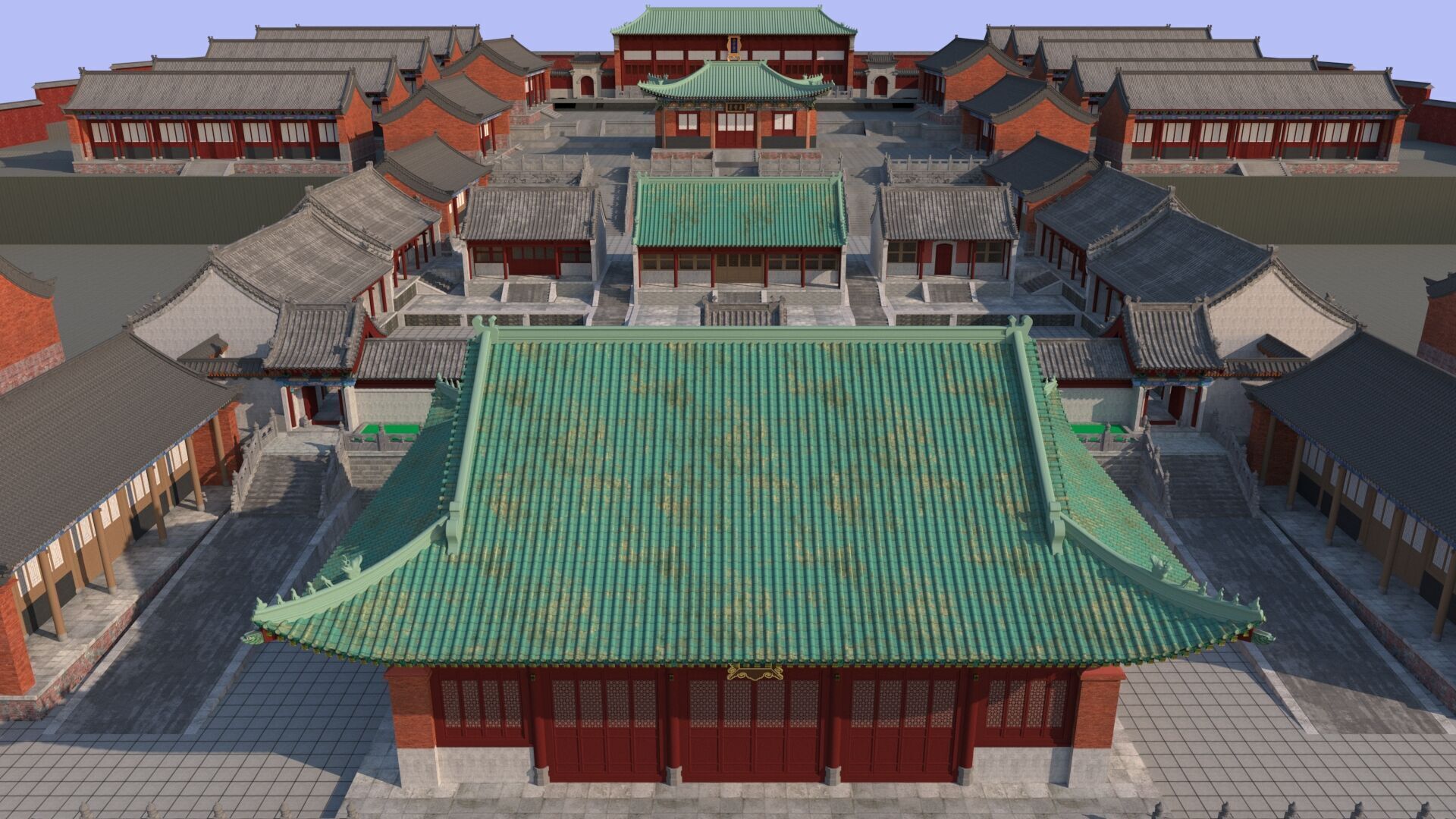 Ancient Chinese architecture 3D model_9