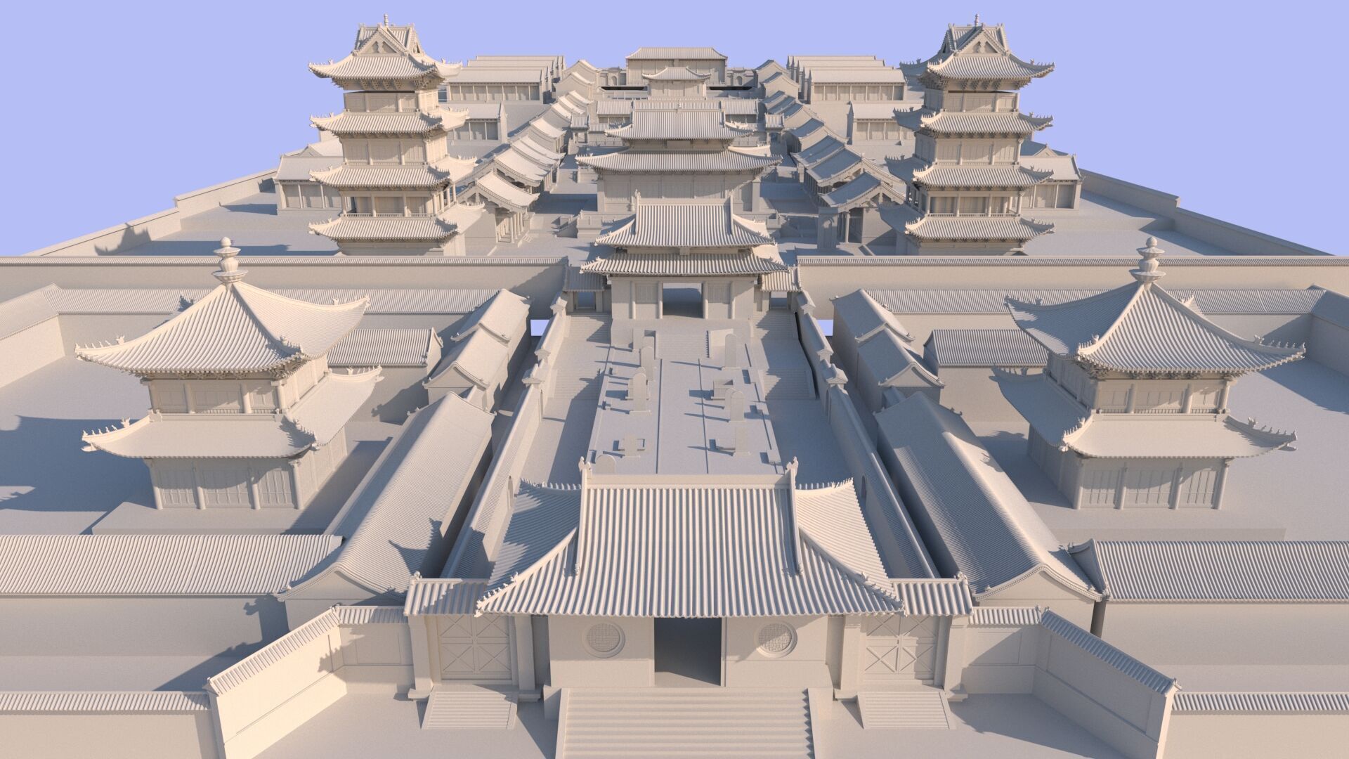 Ancient Chinese architecture 3D model_6