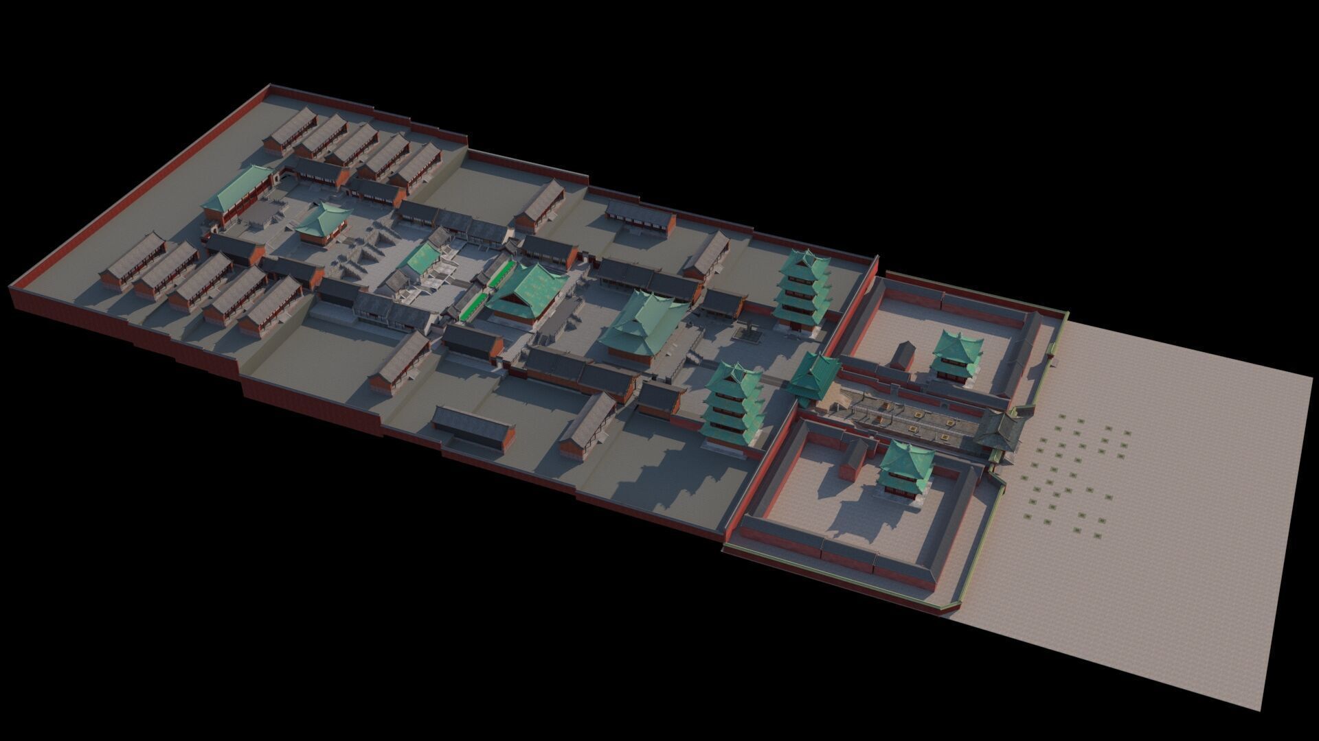 Ancient Chinese architecture 3D model_3
