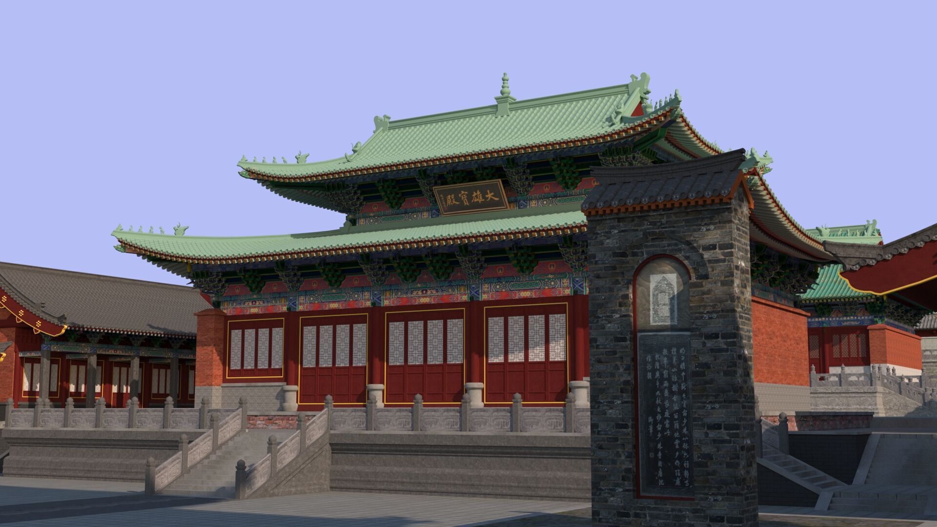 Ancient Chinese architecture 3D model_4