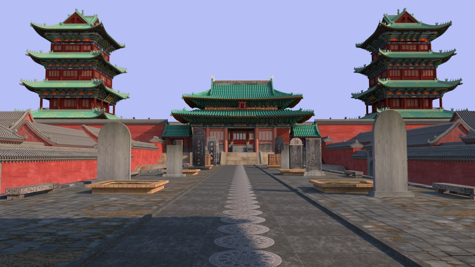 Ancient Chinese architecture 3D model_2