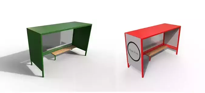 Pack 2 Modern bus stop