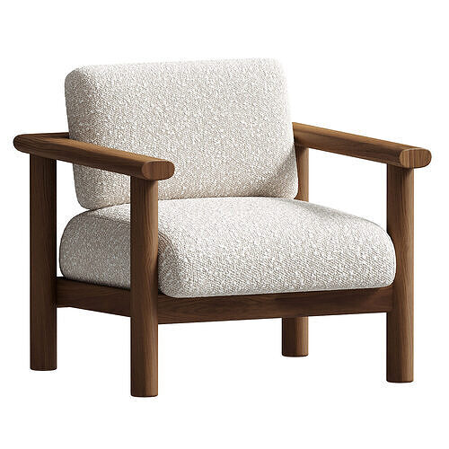 Japandi armchair JPA01 3D model
