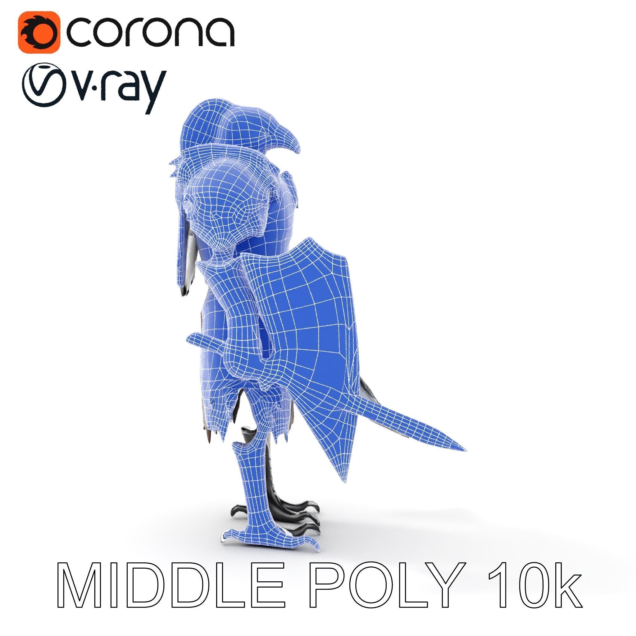 Fantasy Armored Griffon Knight Character Model Pack Low-poly 3D model_25