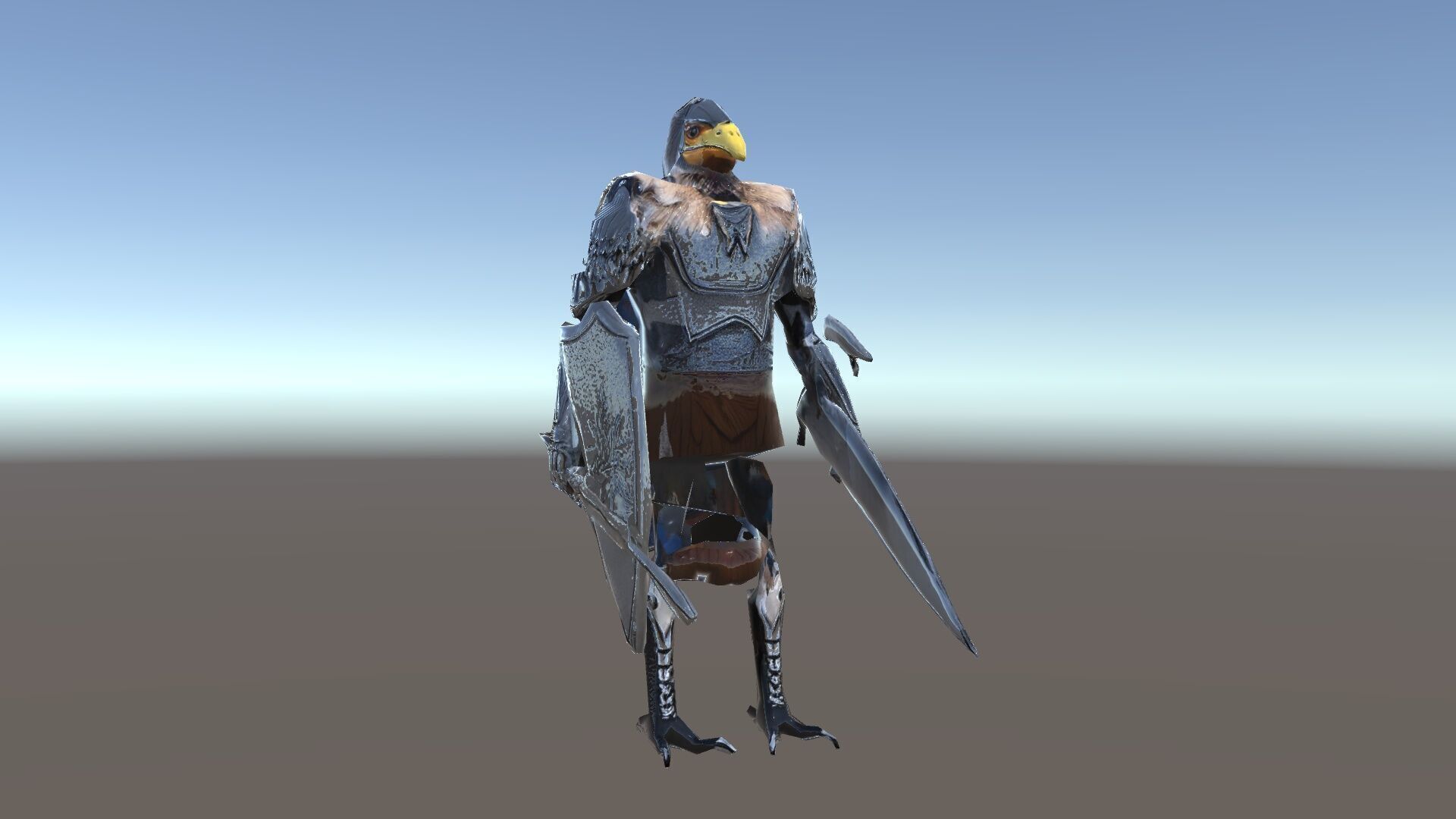 Fantasy Armored Griffon Knight Character Model Pack Low-poly 3D model_10