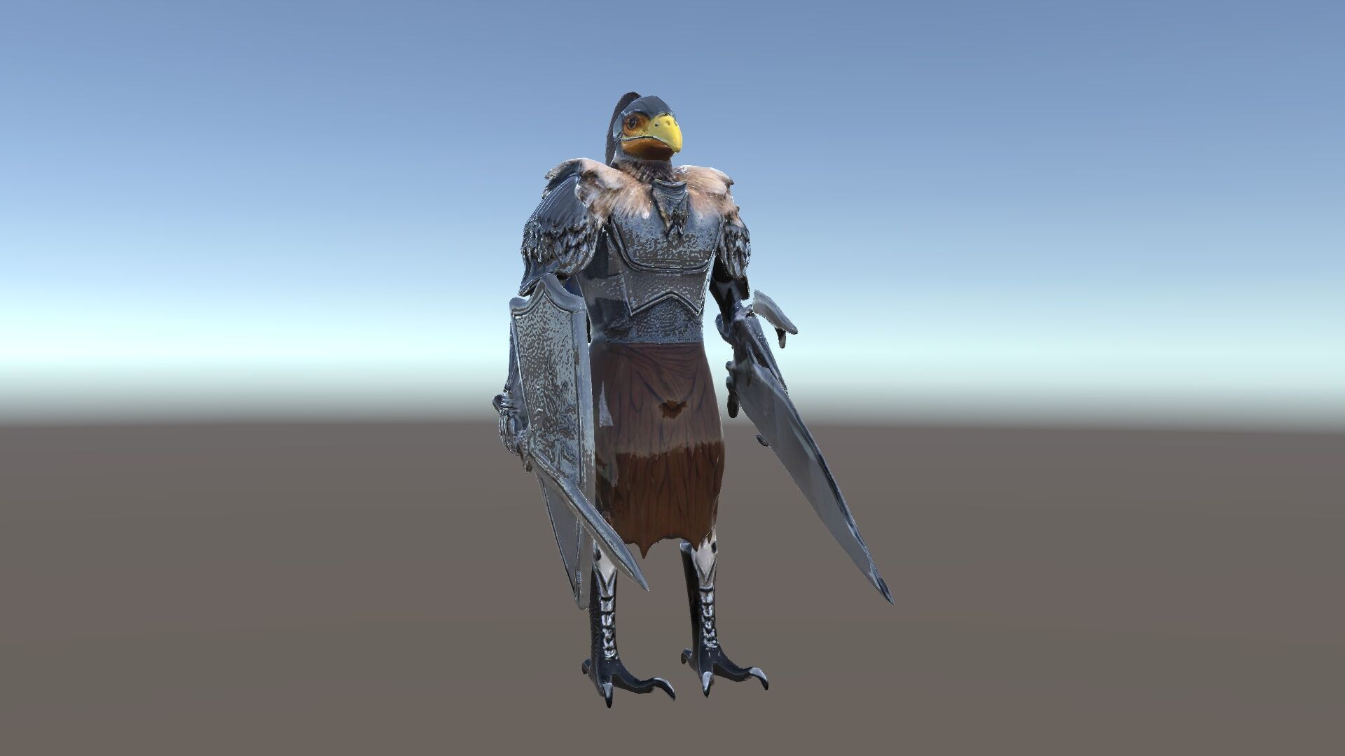 Fantasy Armored Griffon Knight Character Model Pack Low-poly 3D model_28