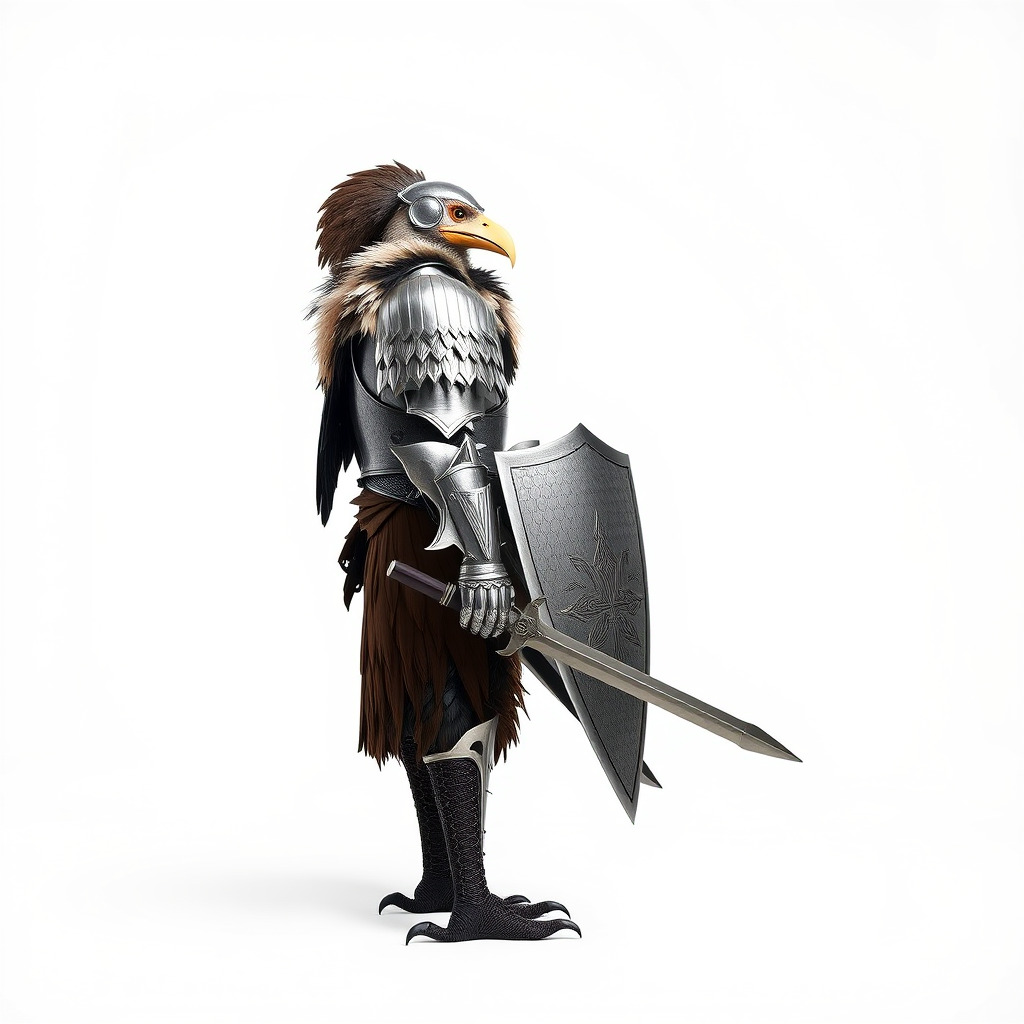 Fantasy Armored Griffon Knight Character Model Pack Low-poly 3D model_2