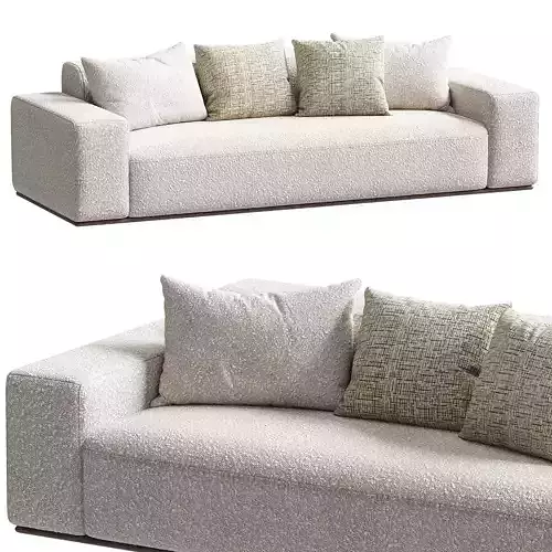 Callie Cream Boucle 3-Seater Sofa