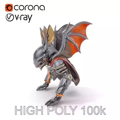 Fantasy Armored Bat Warrior Model Pack