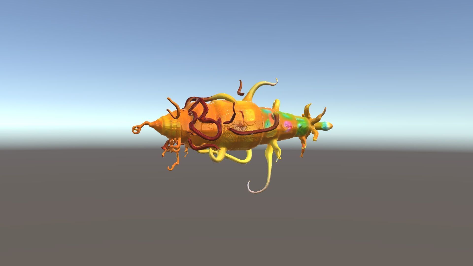 Alien Organism D Model Pack with Vivid Colors Low-poly 3D model_5