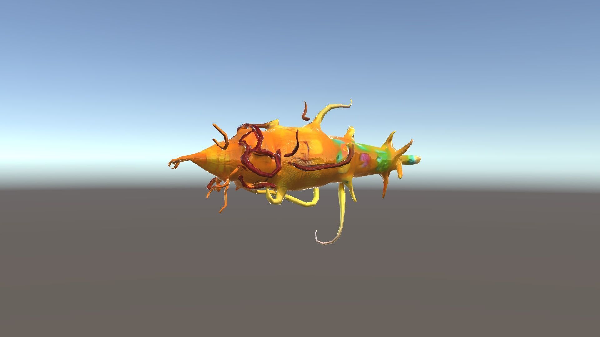 Alien Organism D Model Pack with Vivid Colors Low-poly 3D model_28