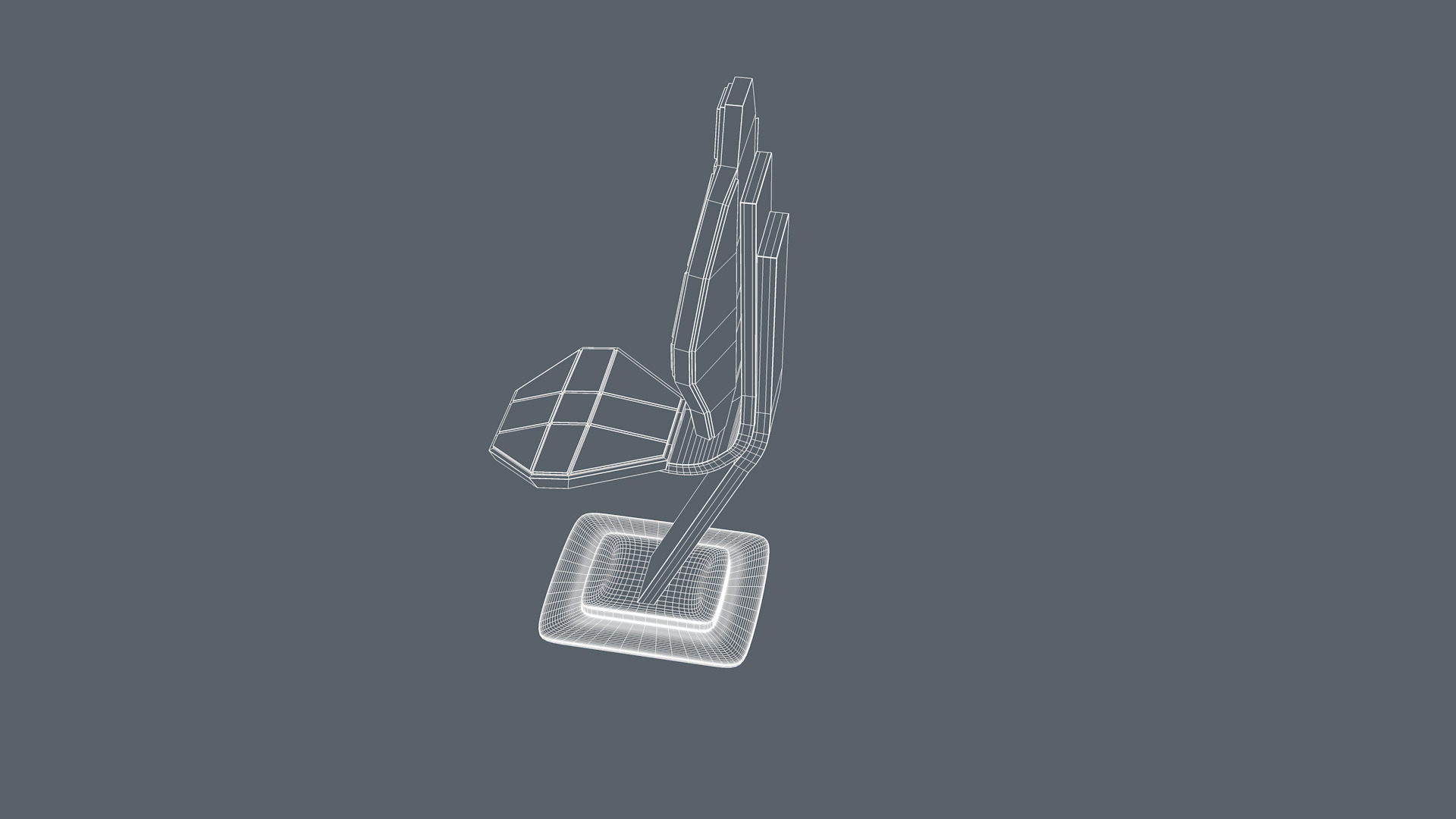 Sci Fi Chair Low-poly 3D model_10