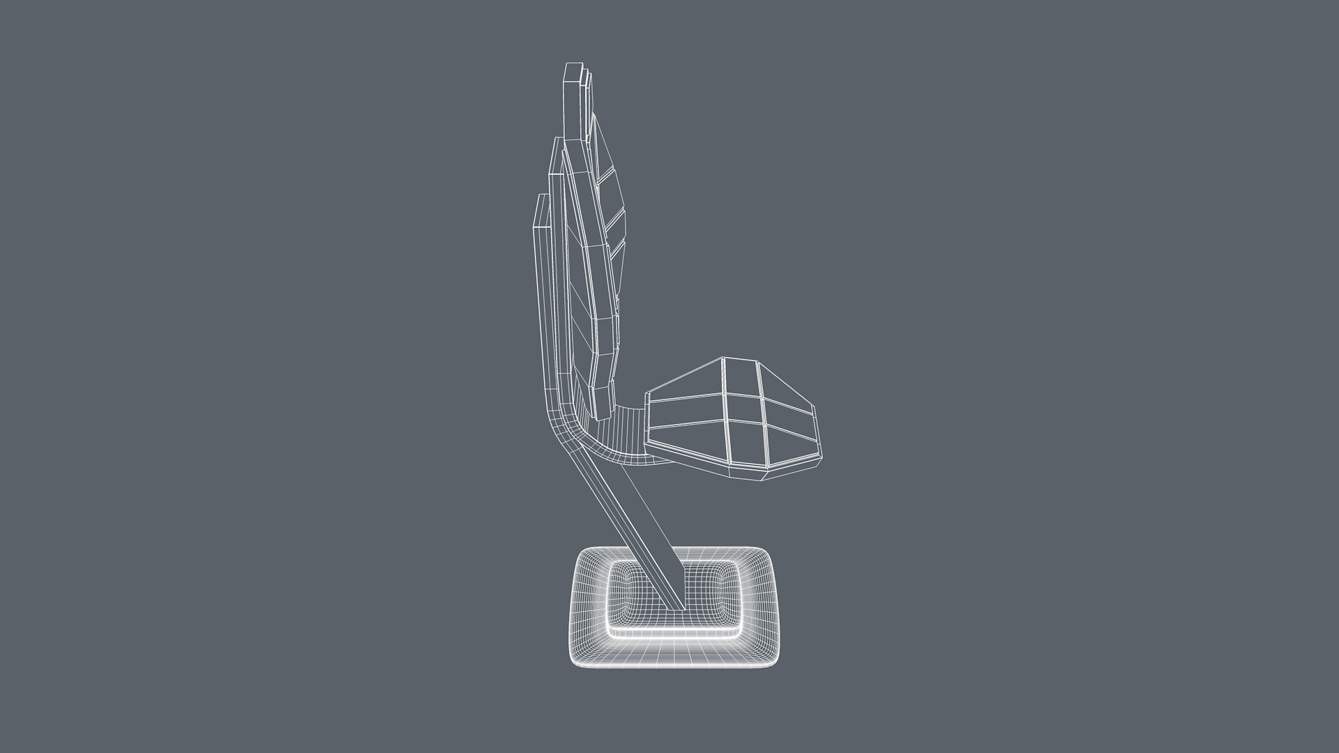 Sci Fi Chair Low-poly 3D model_14