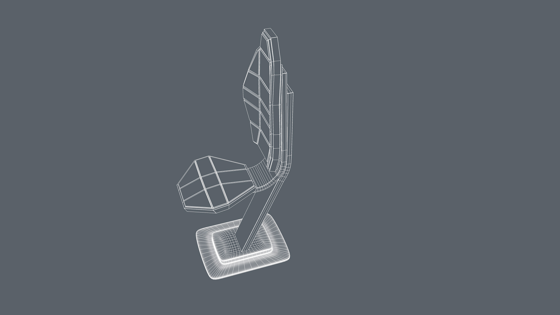 Sci Fi Chair Low-poly 3D model_12