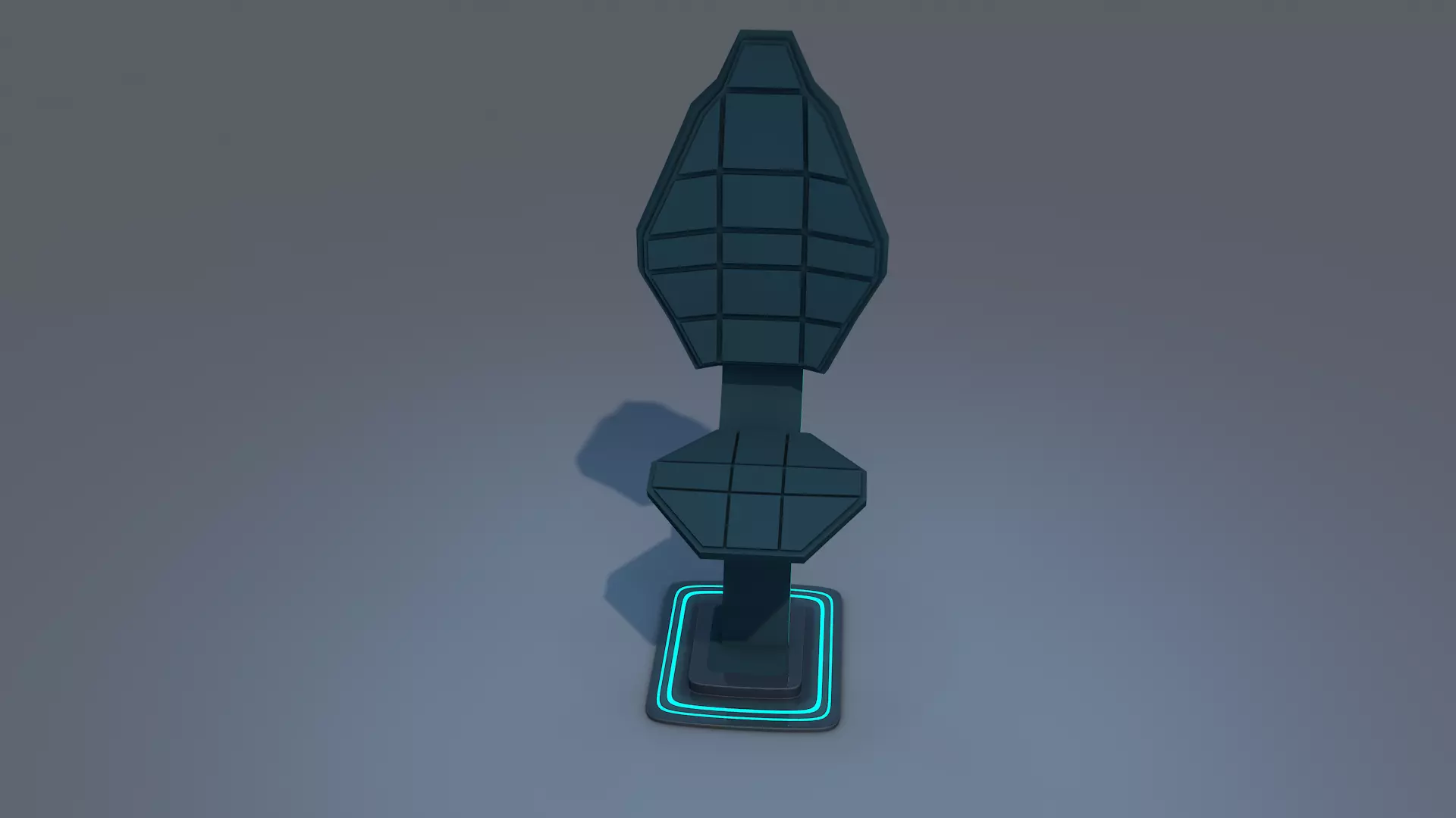 Sci Fi Chair Low-poly 3D model_0