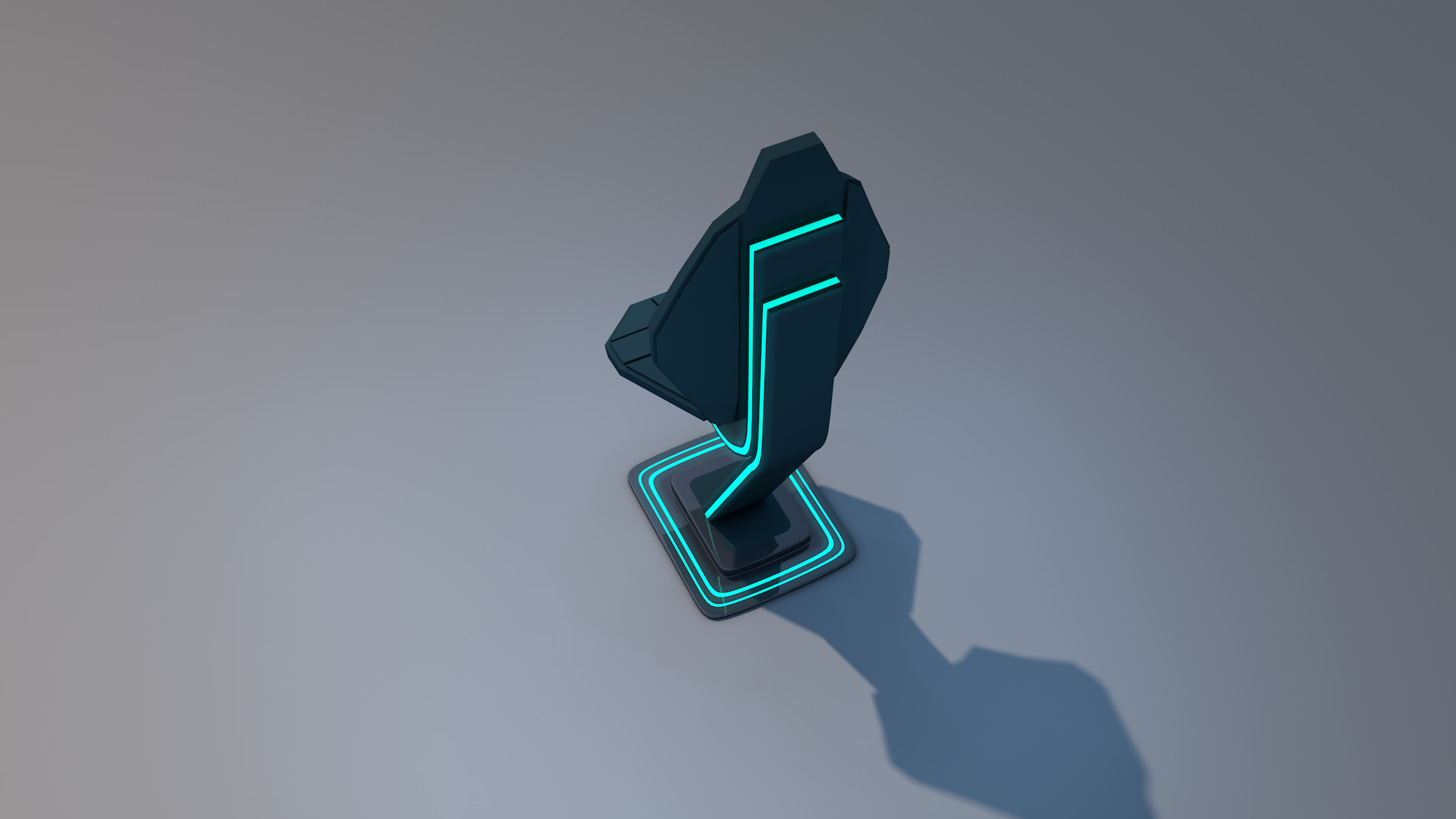 Sci Fi Chair Low-poly 3D model_3