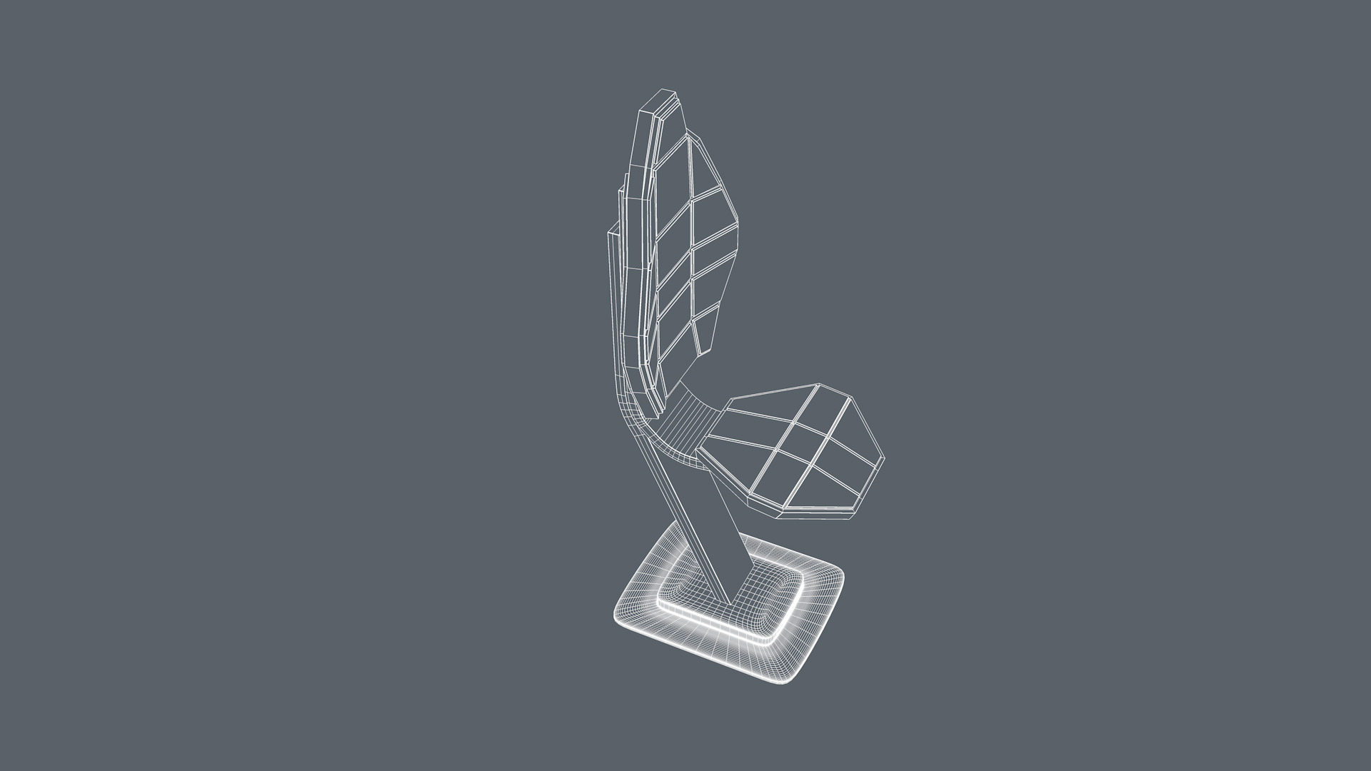 Sci Fi Chair Low-poly 3D model_13