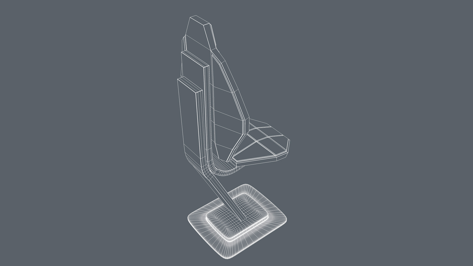 Sci Fi Chair Low-poly 3D model_15