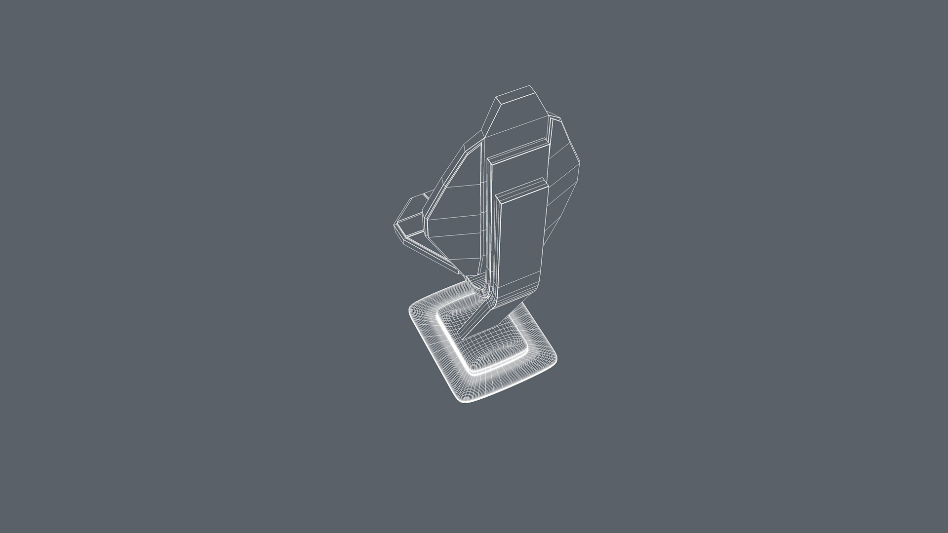 Sci Fi Chair Low-poly 3D model_11