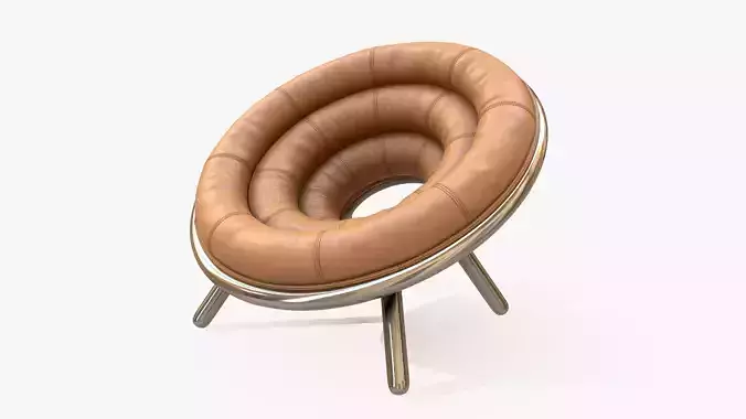 Chair Round Leather
