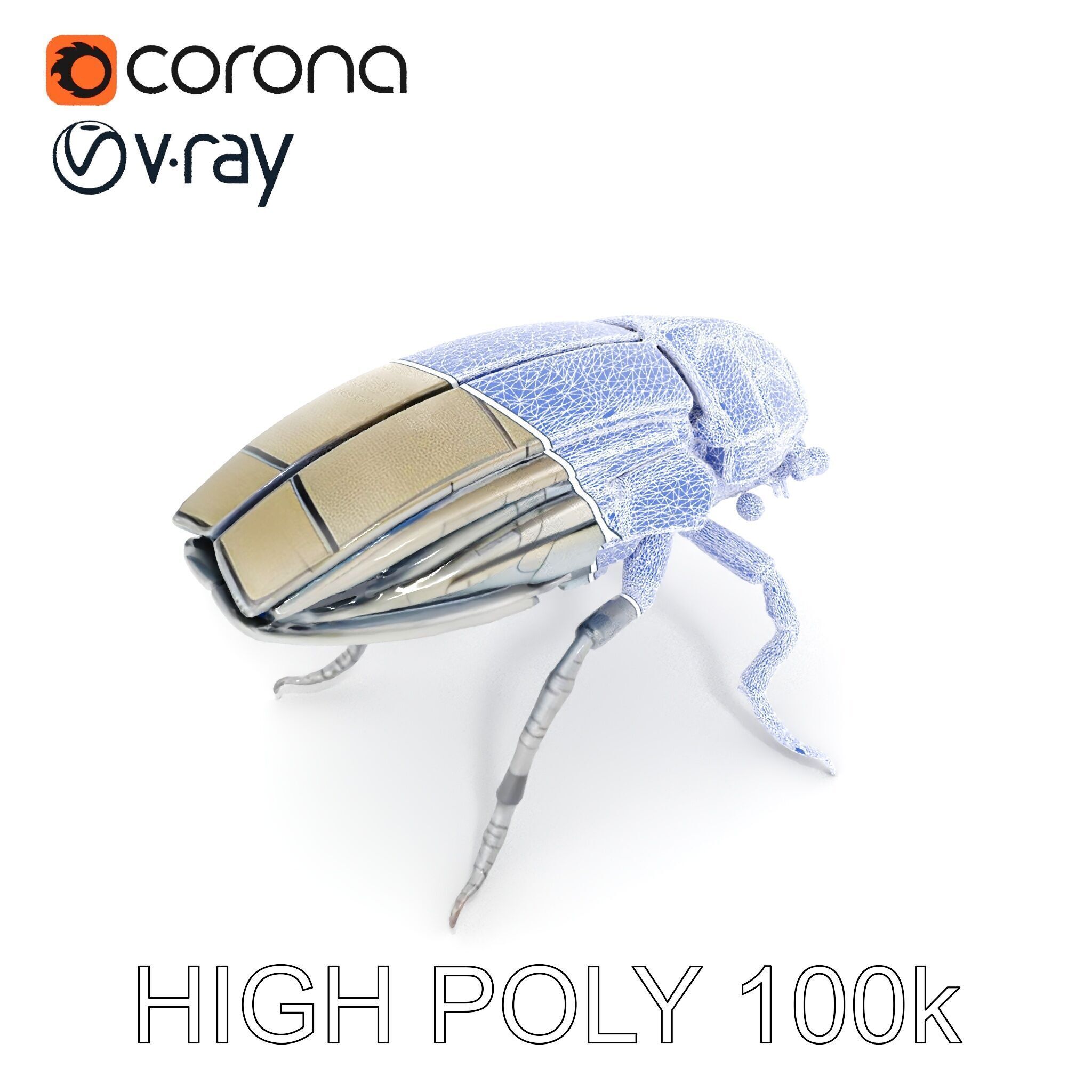 Cybernetic Insect Model Pack Low-poly 3D model_13