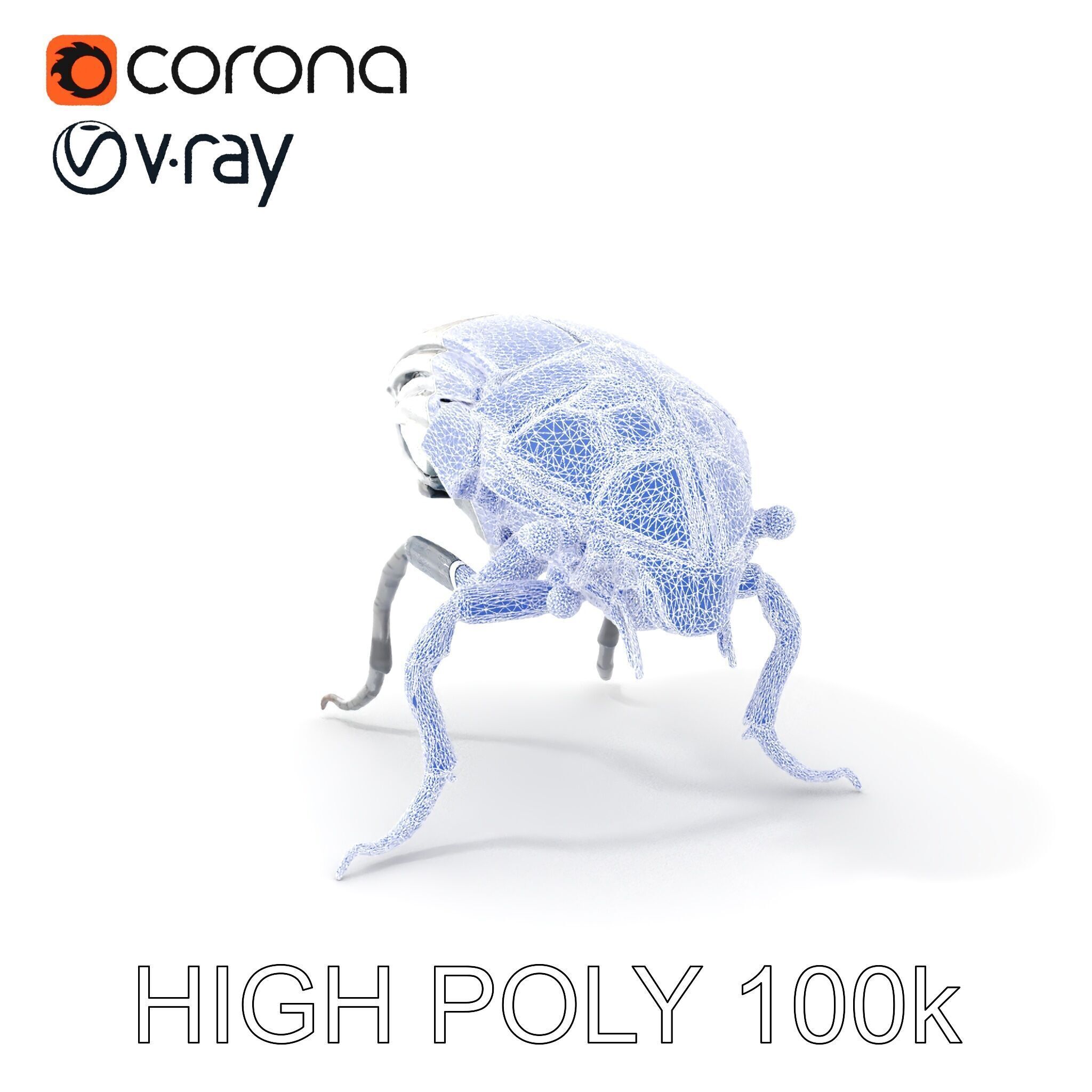 Cybernetic Insect Model Pack Low-poly 3D model_32