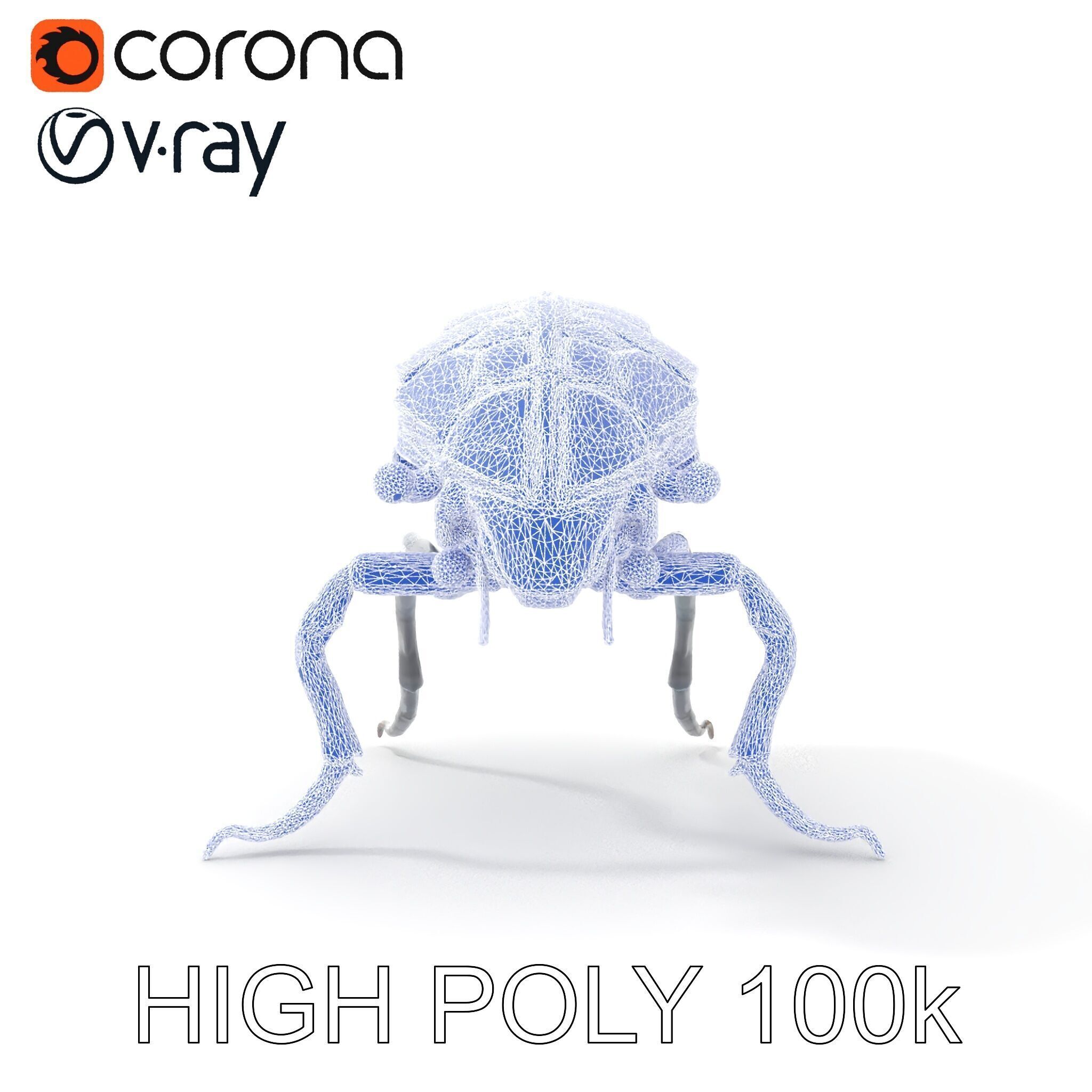 Cybernetic Insect Model Pack Low-poly 3D model_29