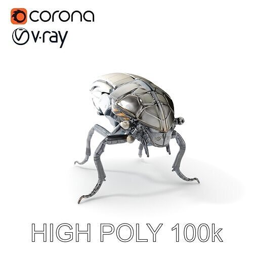 Cybernetic Insect Model Pack Low-poly 3D model