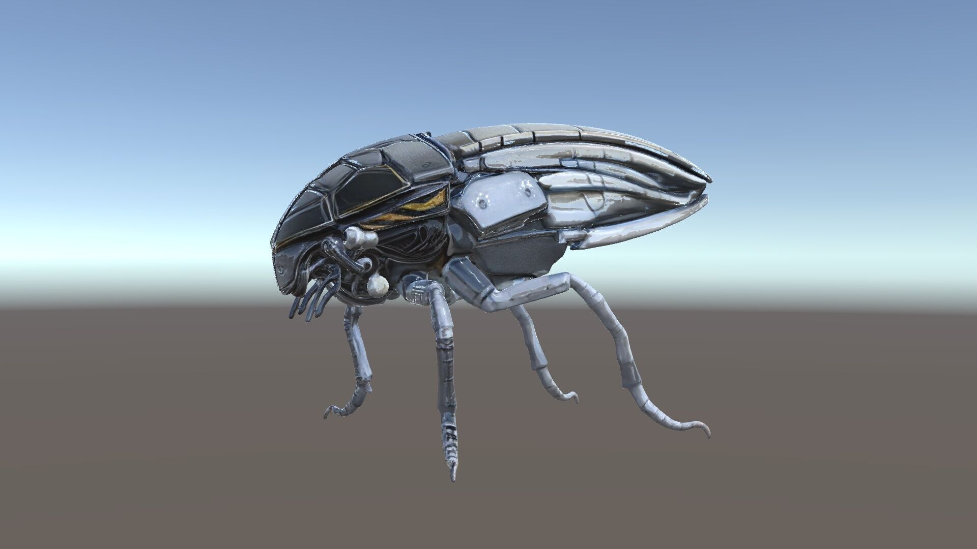 Cybernetic Insect Model Pack Low-poly 3D model_6