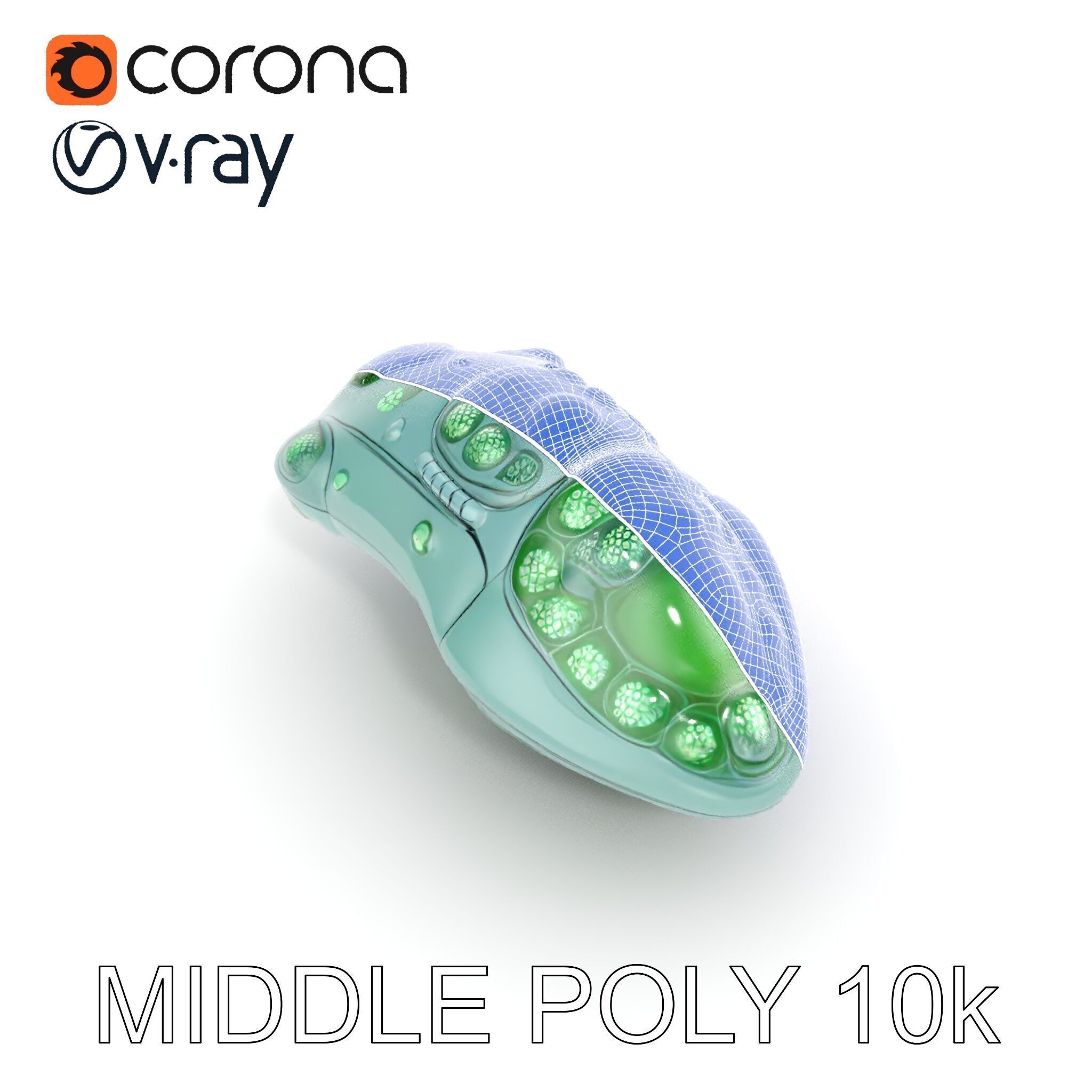 Futuristic Biomechanical Device Model Pack Low-poly 3D model_27