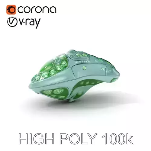 Futuristic Biomechanical Device Model Pack Low-poly 3D model