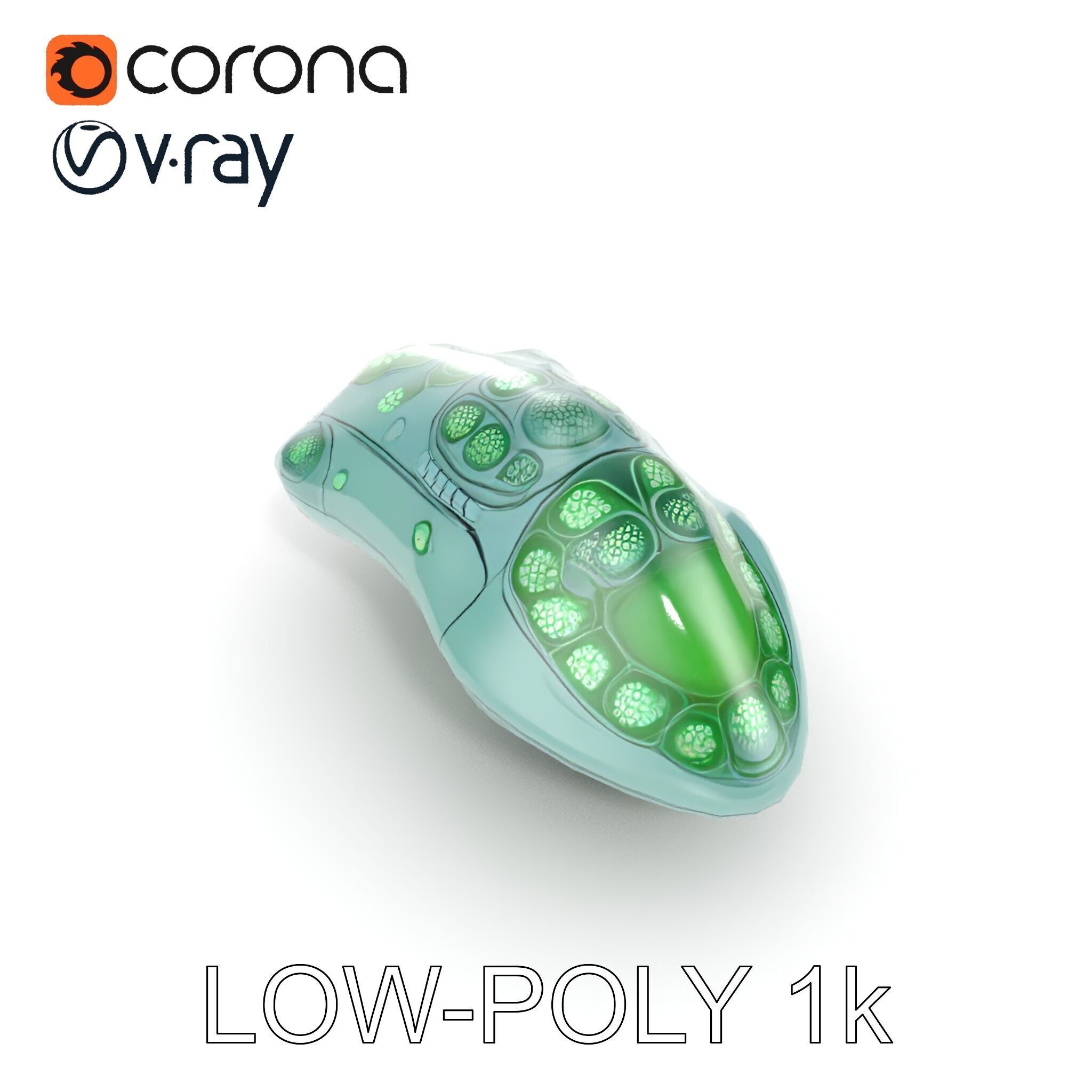 Futuristic Biomechanical Device Model Pack Low-poly 3D model_13