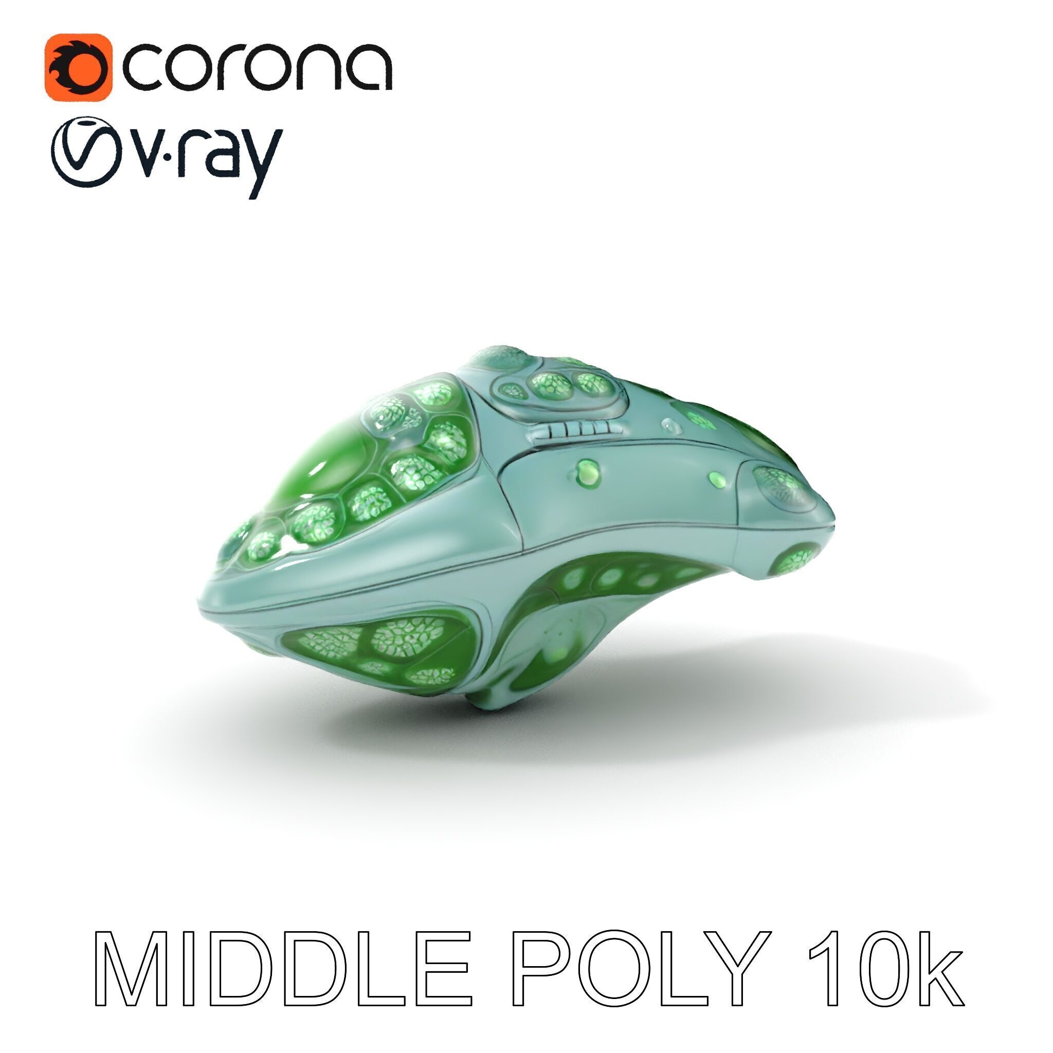 Futuristic Biomechanical Device Model Pack Low-poly 3D model_9