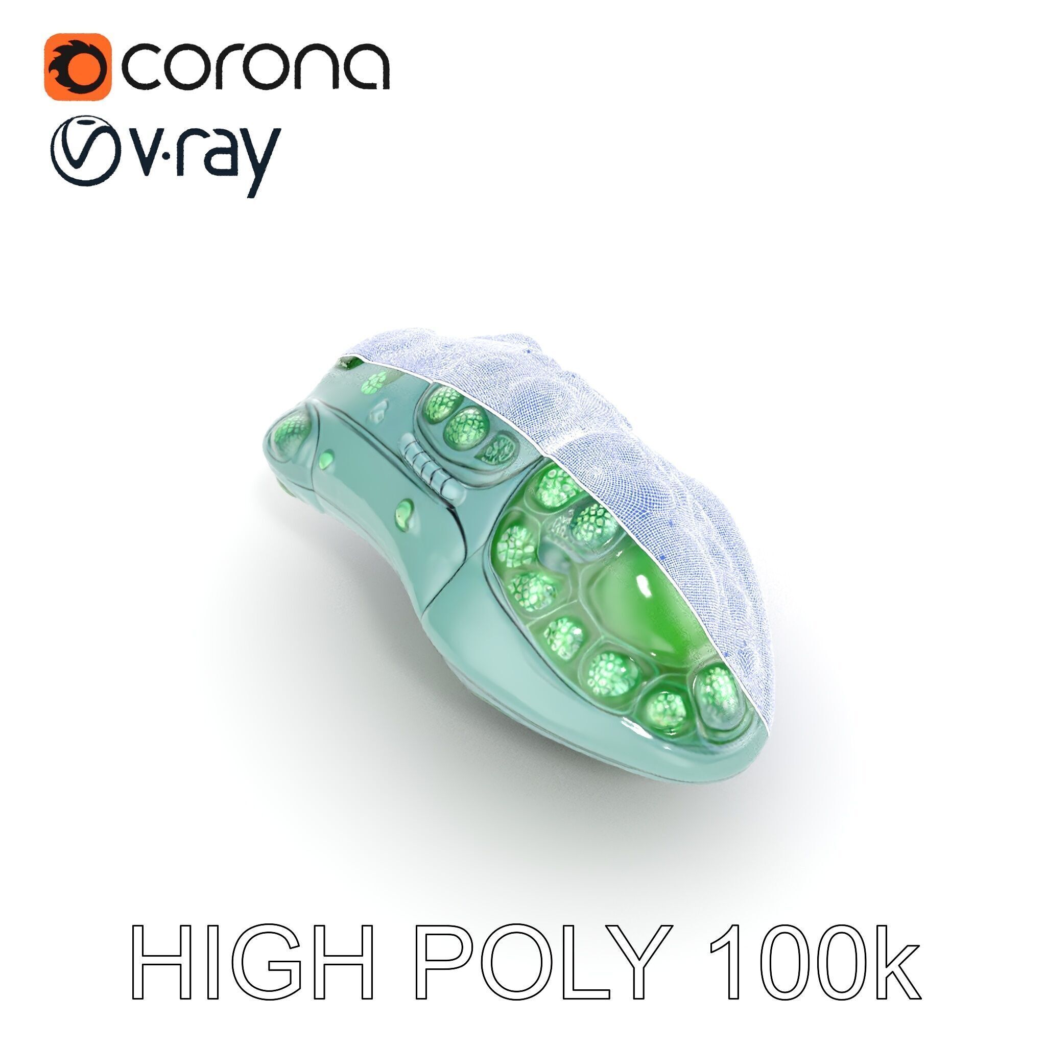 Futuristic Biomechanical Device Model Pack Low-poly 3D model_14