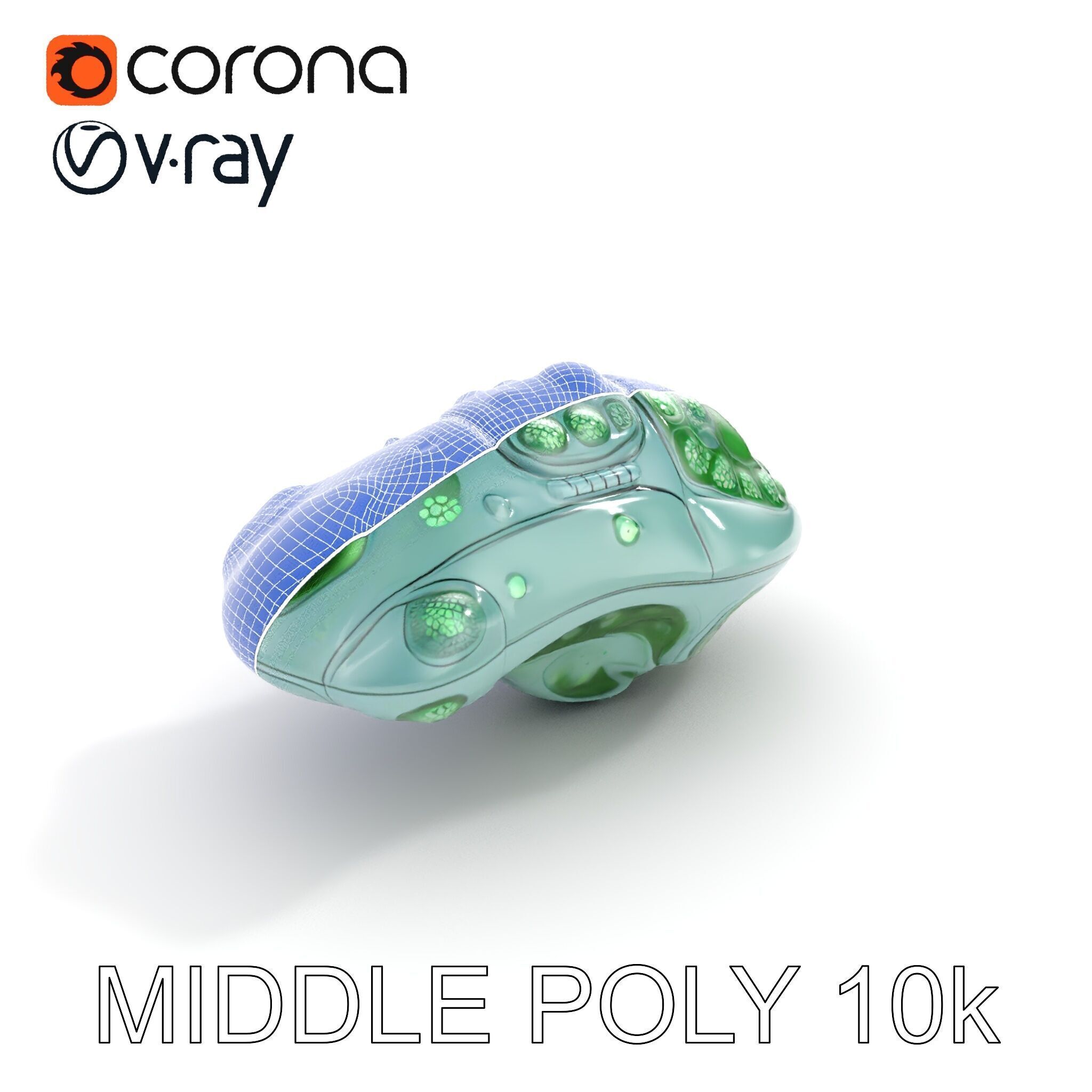 Futuristic Biomechanical Device Model Pack Low-poly 3D model_15