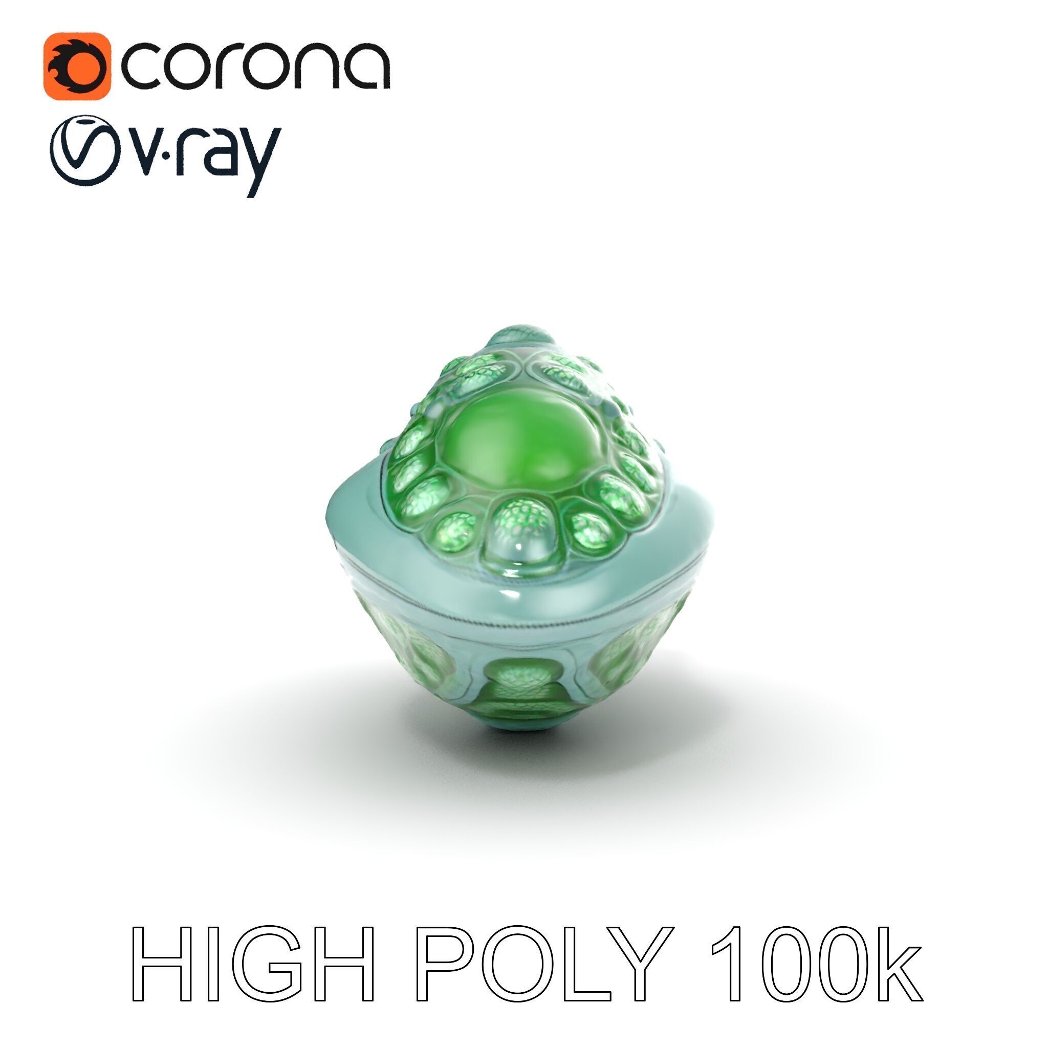 Futuristic Biomechanical Device Model Pack Low-poly 3D model_8