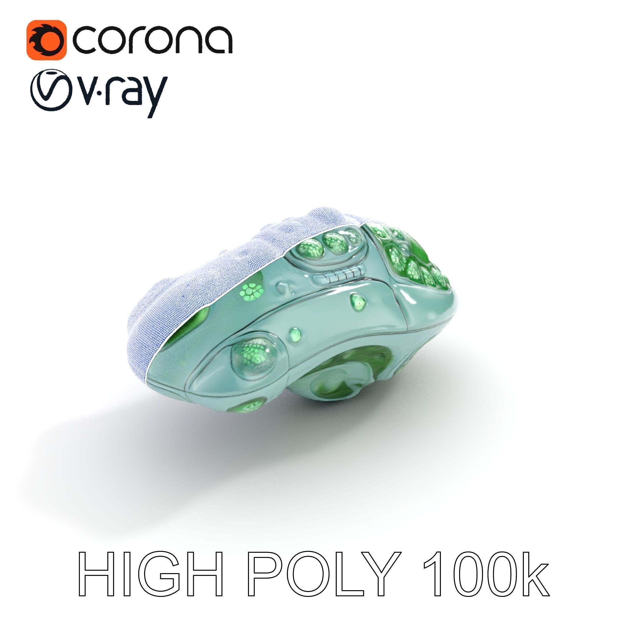 Futuristic Biomechanical Device Model Pack Low-poly 3D model_34