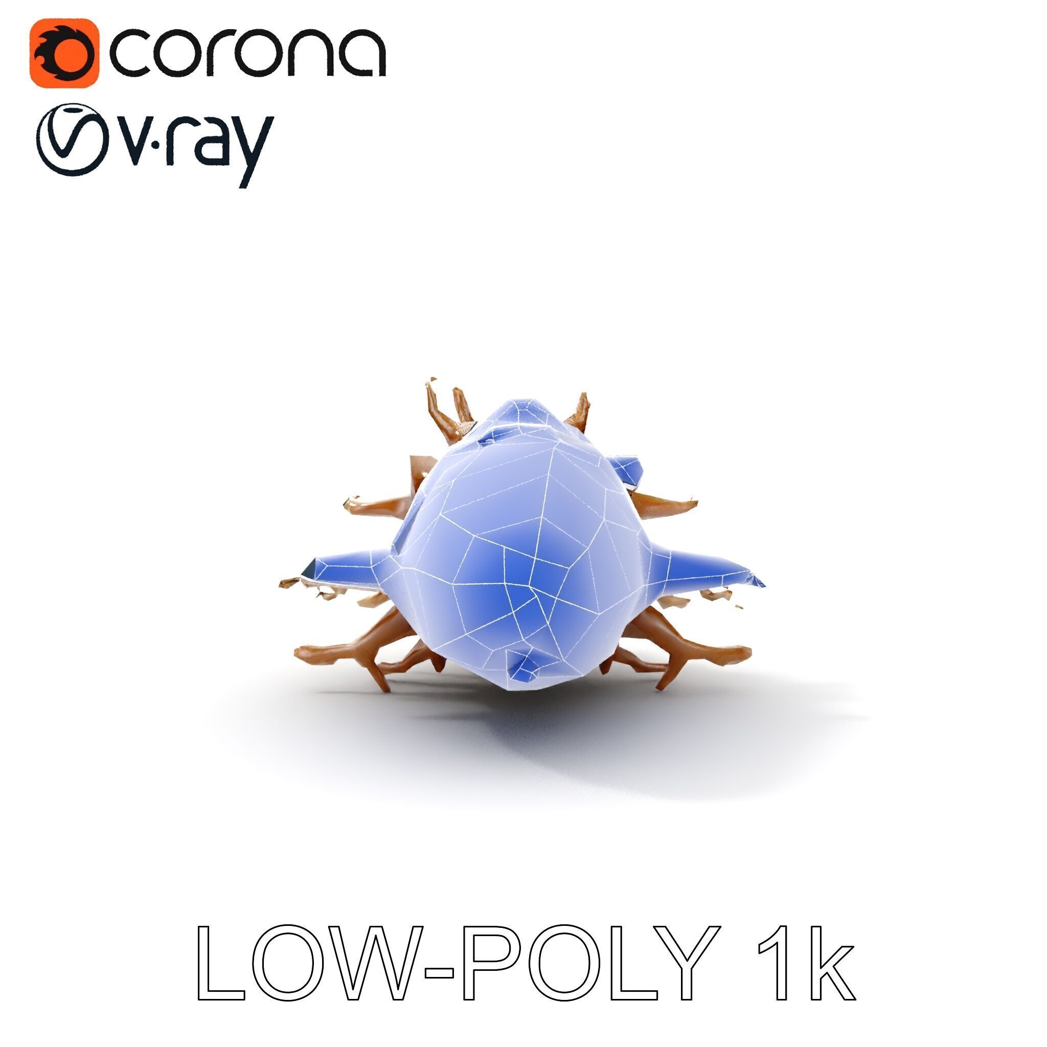 Alien Vessel model pack with organic structure Low-poly 3D model_33