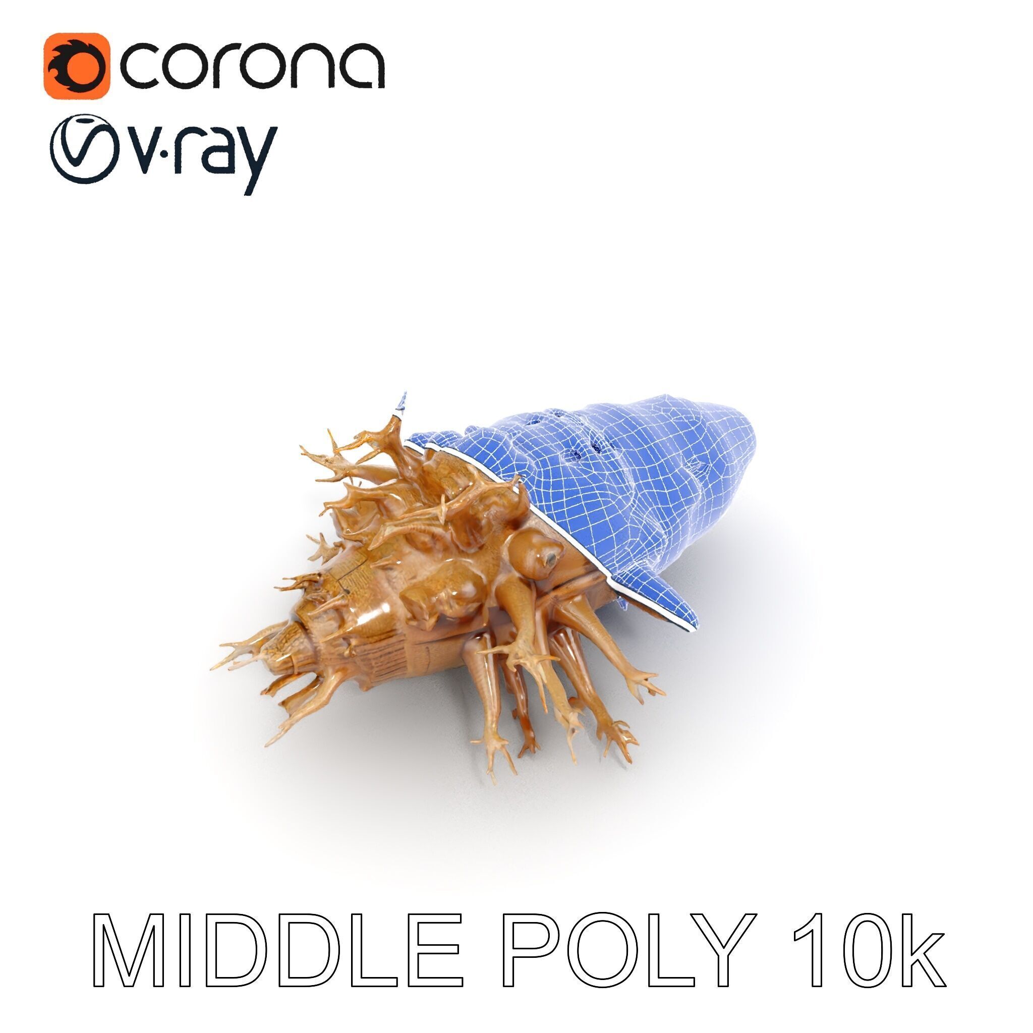 Alien Vessel model pack with organic structure Low-poly 3D model_27