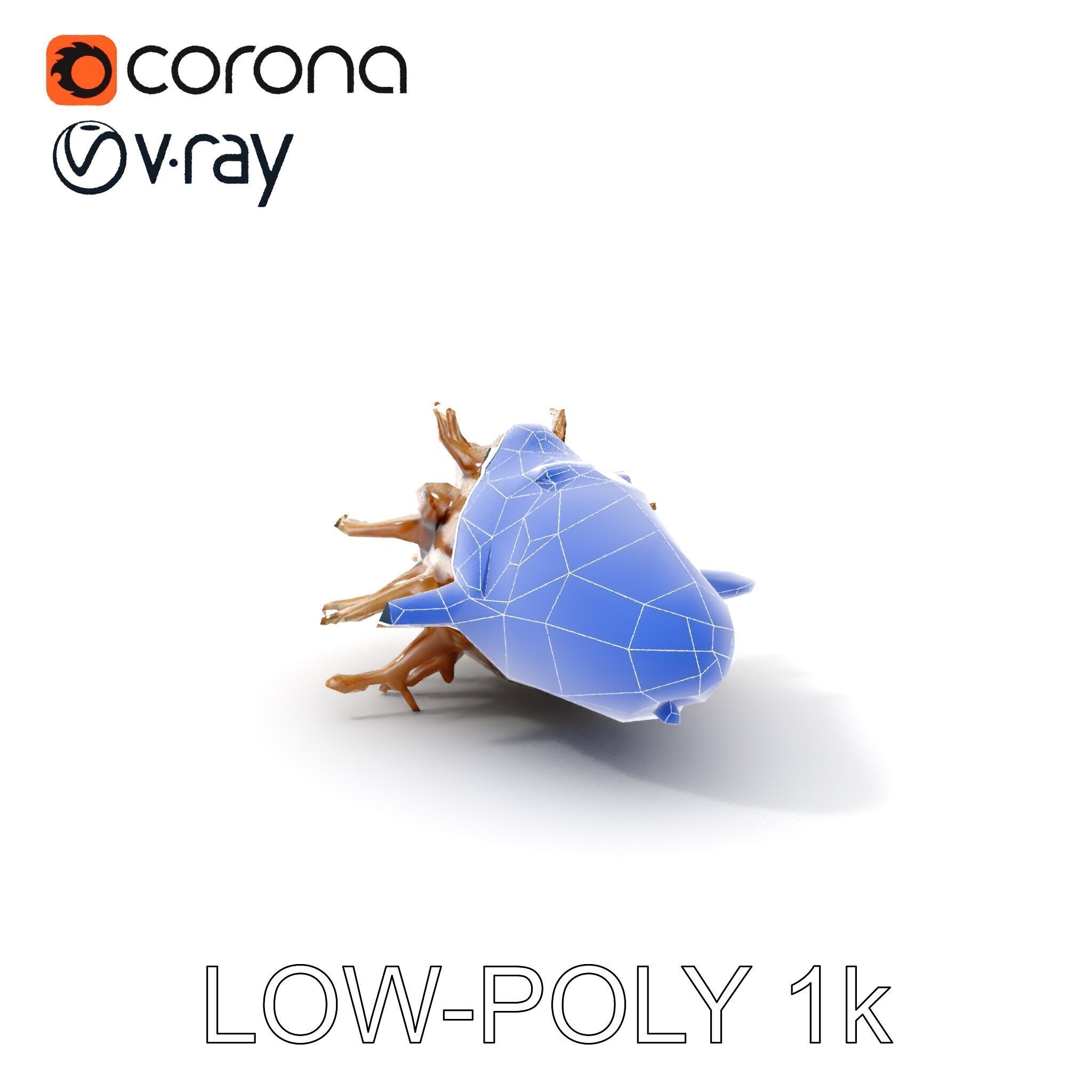 Alien Vessel model pack with organic structure Low-poly 3D model_30