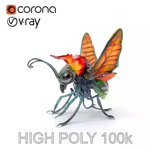 Fantasy Insect Model Pack with Detailed Wings and Antennae