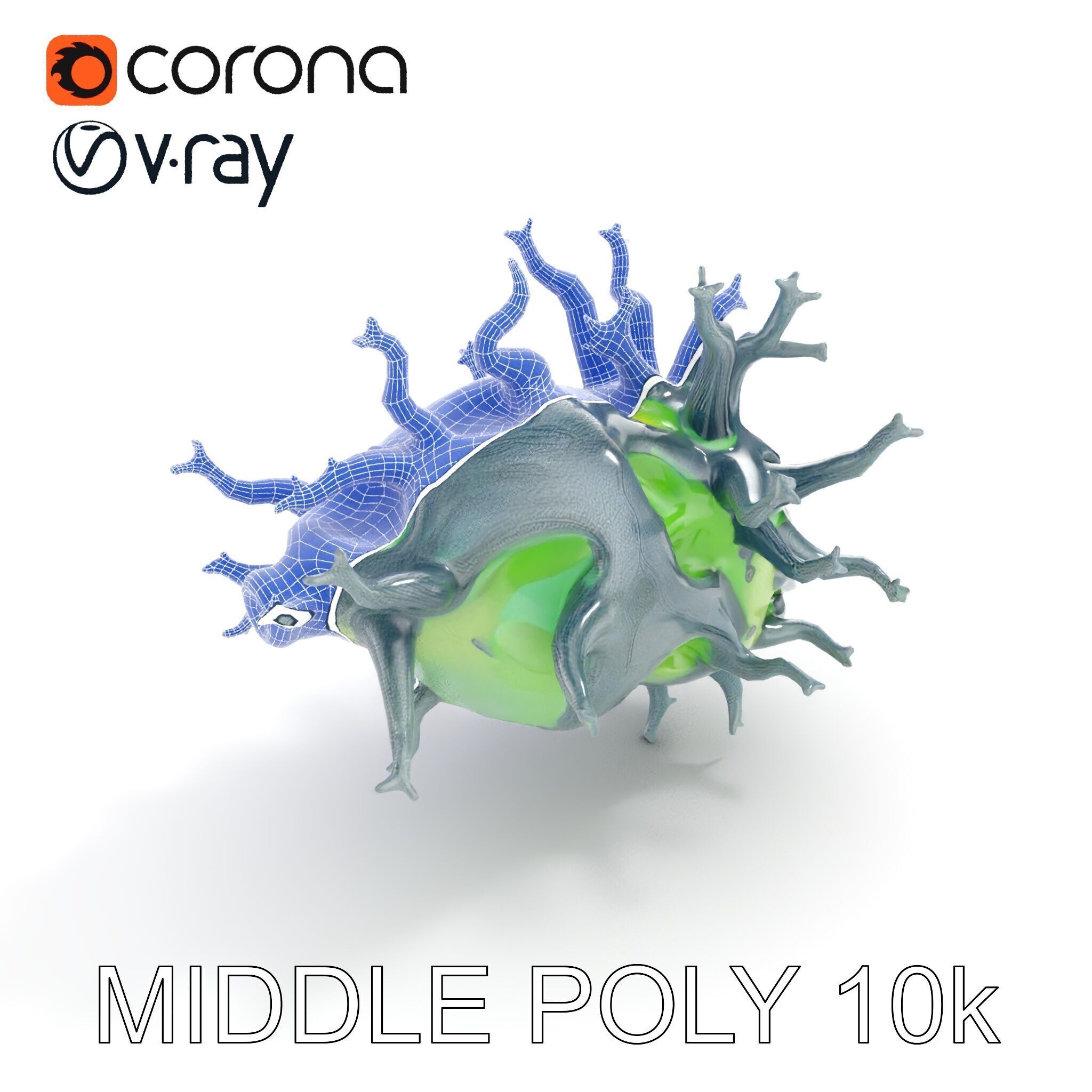 Fantastical Alien Creature Model Pack Low-poly 3D model_27