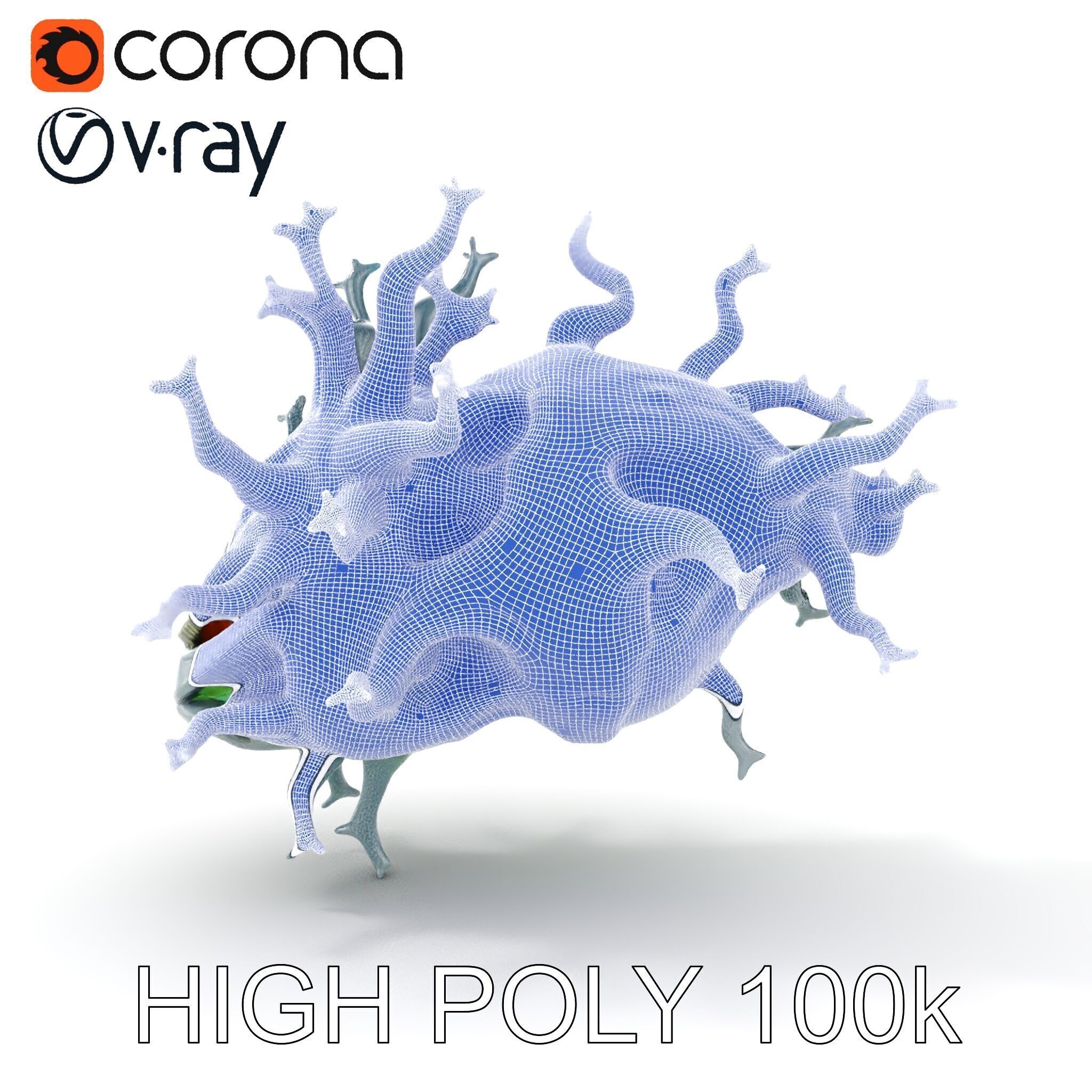Fantastical Alien Creature Model Pack Low-poly 3D model_18